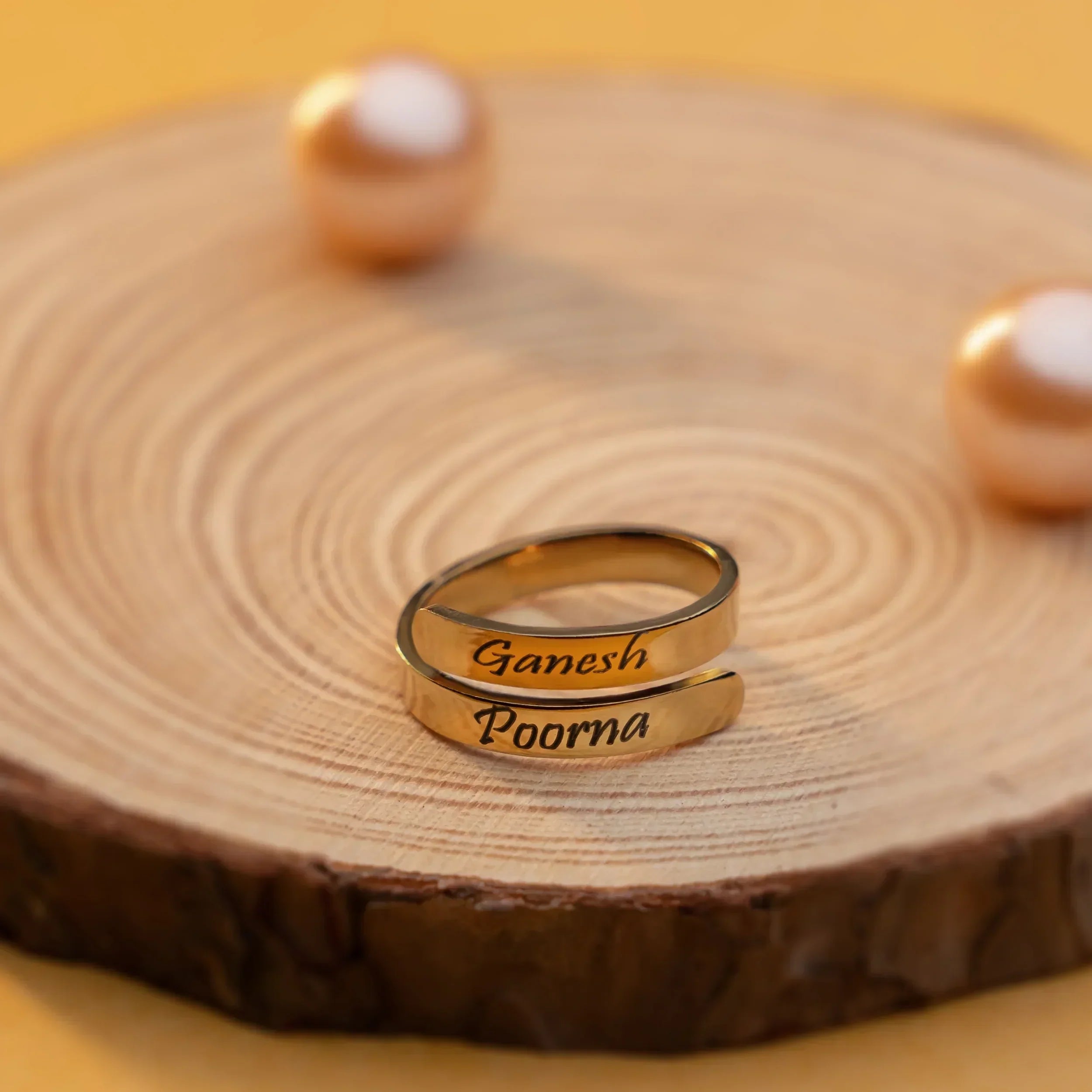 Couple name ring
