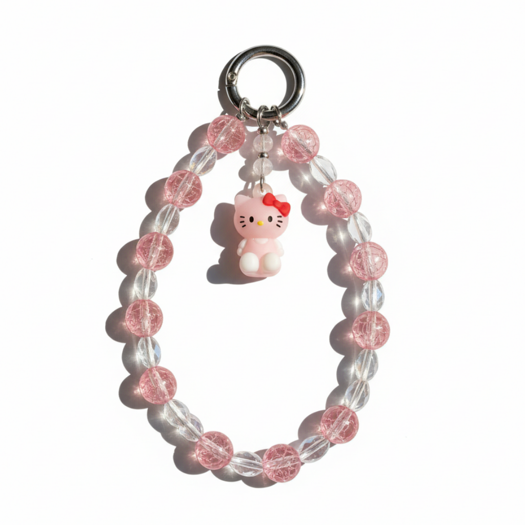 Pink Crystal Mobile Charm