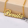 Gold Plated Simple Name Necklace