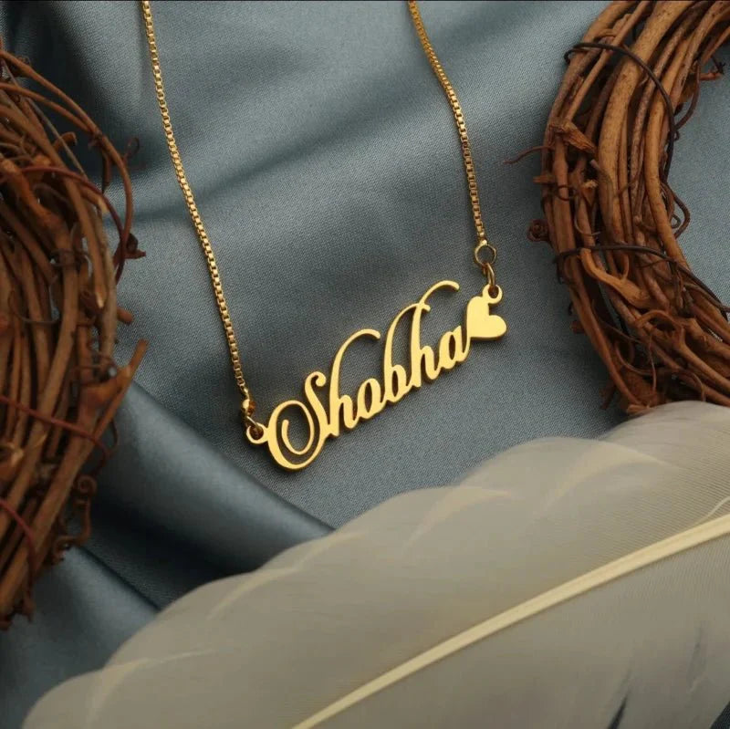 Heart Style Name Necklace