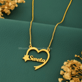 Heart with Star Name Necklace
