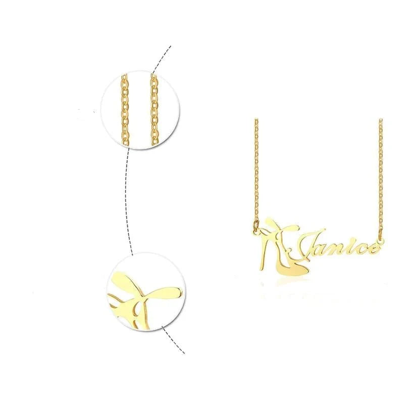 Personalized Heels Name Necklaces